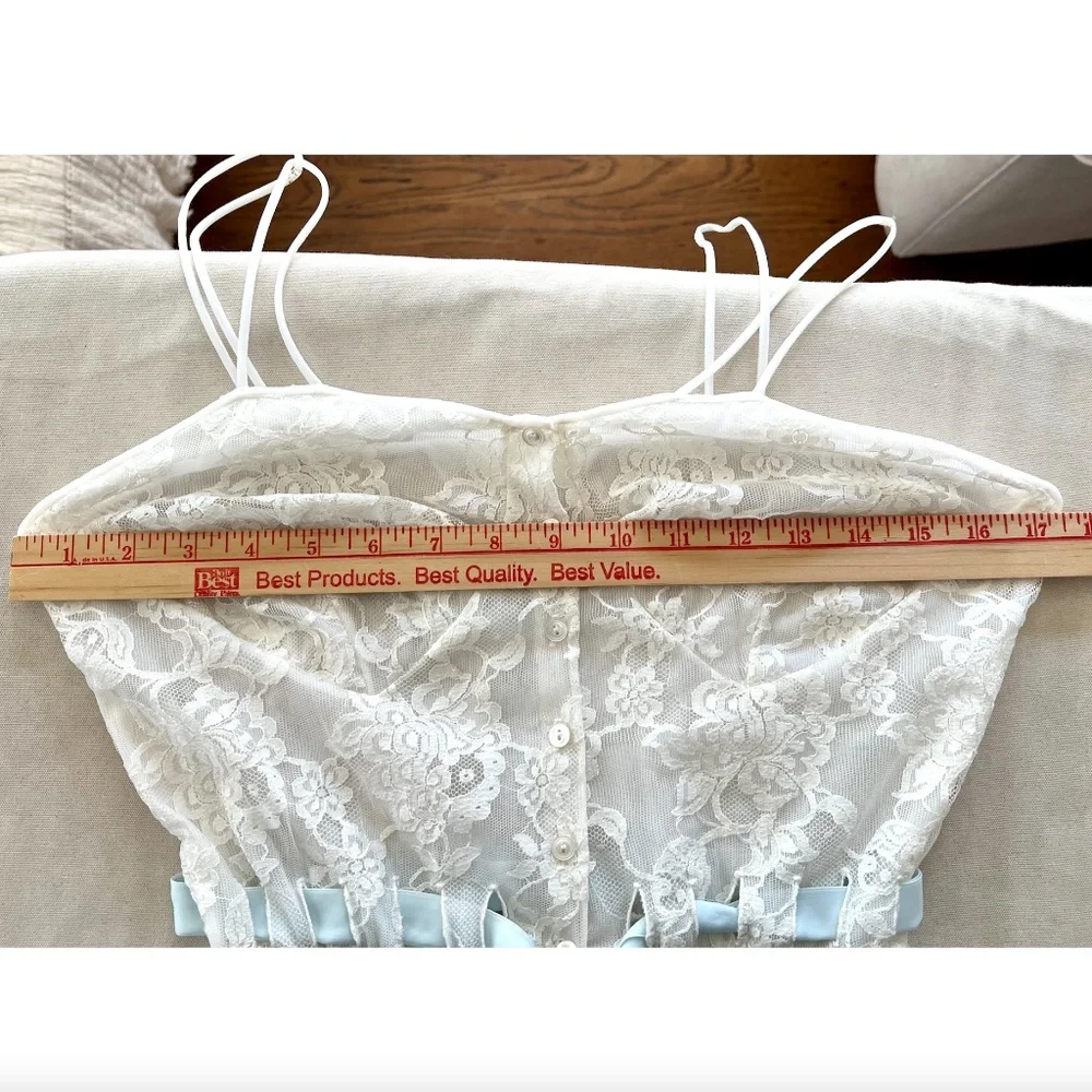 Vintage Peignoir Negligee Set Robe and Gown by Eyeful by The Flaums in Ivory - M
